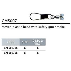 Colmic Moved Plastic Head with Safety Snap 6P